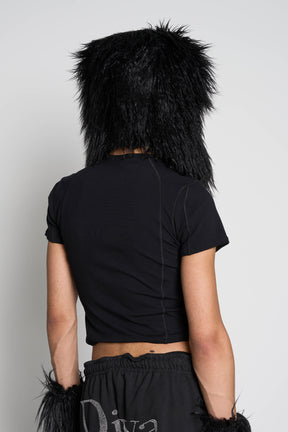 Namilia Faux Fur Hat Black