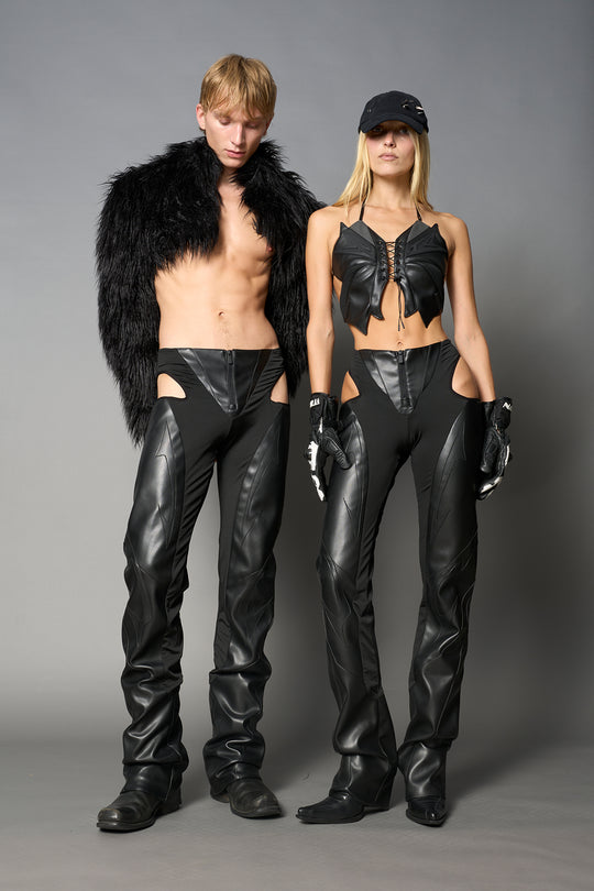 Moto Cut Out Pants