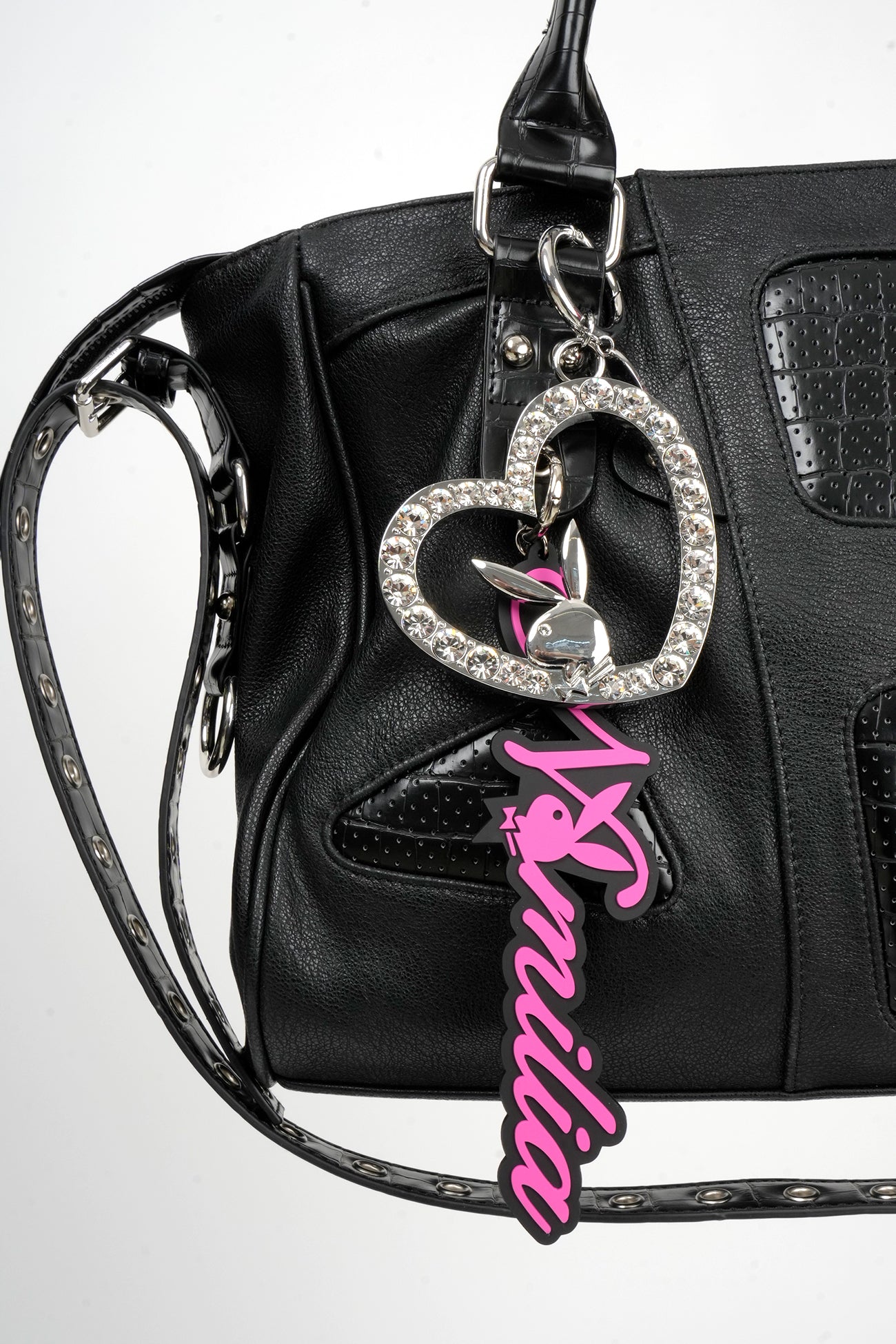 Playboy Charms Moto Shoulder Bag