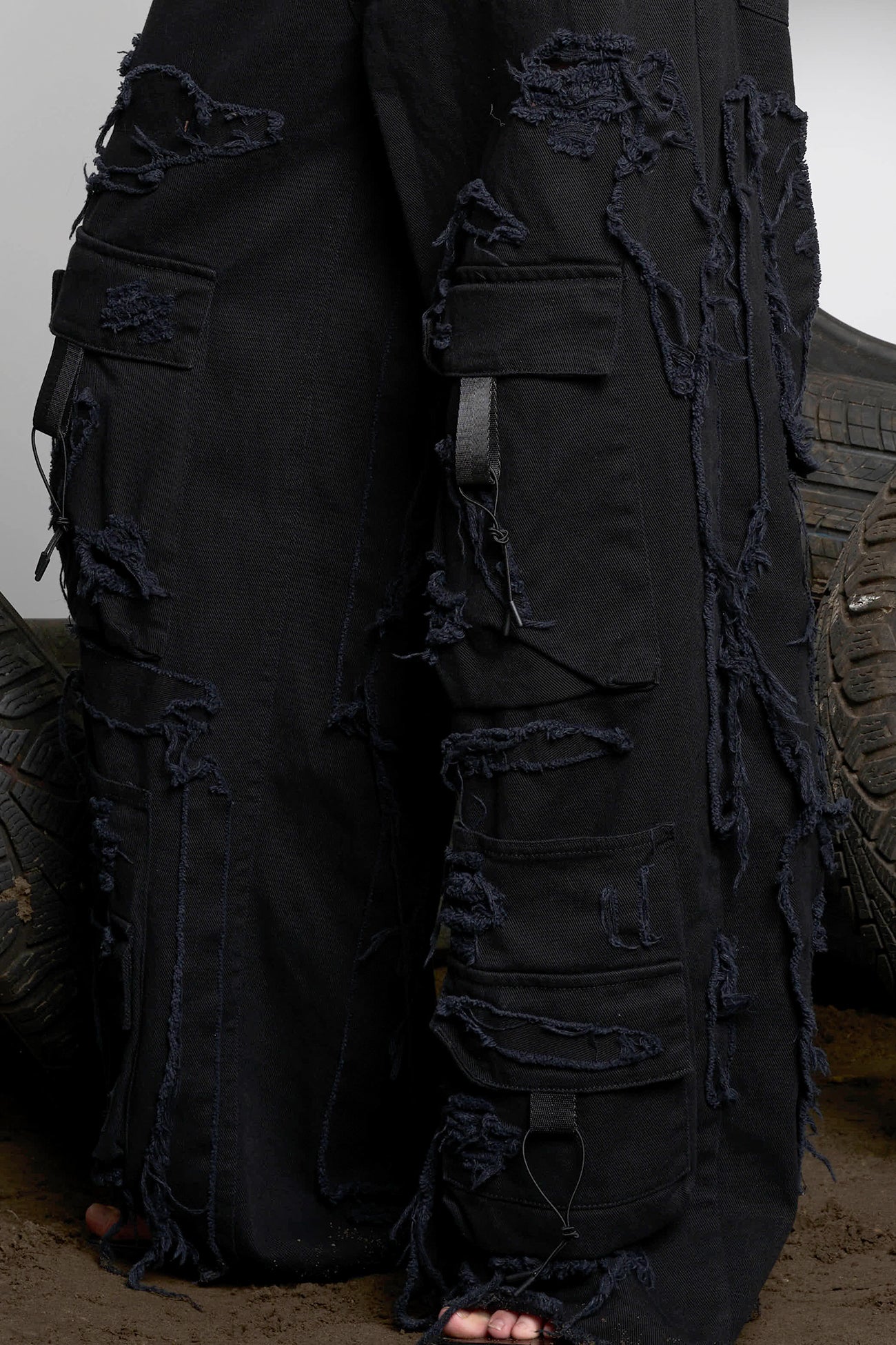 Distressed Cargo Pants