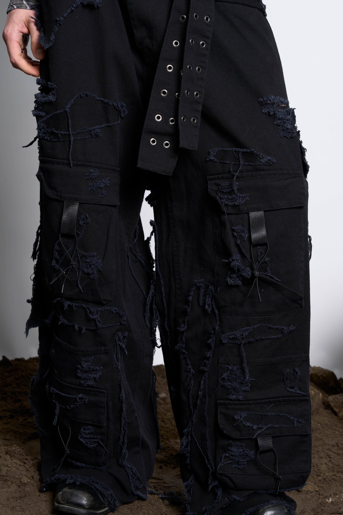 Distressed Cargo Pants