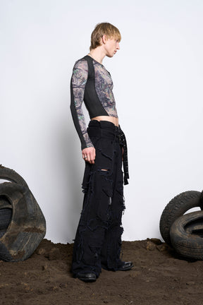 Distressed Cargo Pants