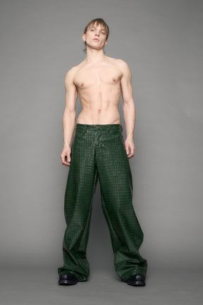 Leather Baggy Suiting Pants