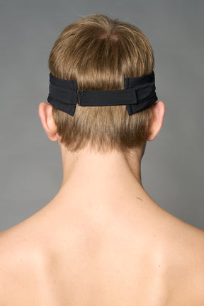 Black Namilia visor hat with embroidered horse and bold lettering on brim, unisex streetwear accessory