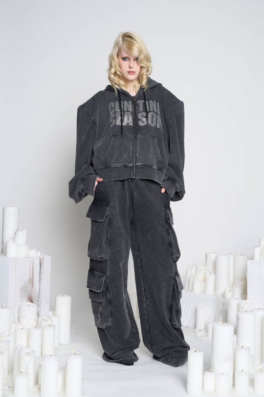 C*nting Crop Zip Hoodie