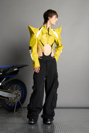 yellow chocker jacket