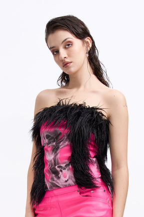 doomsday faux fur corset