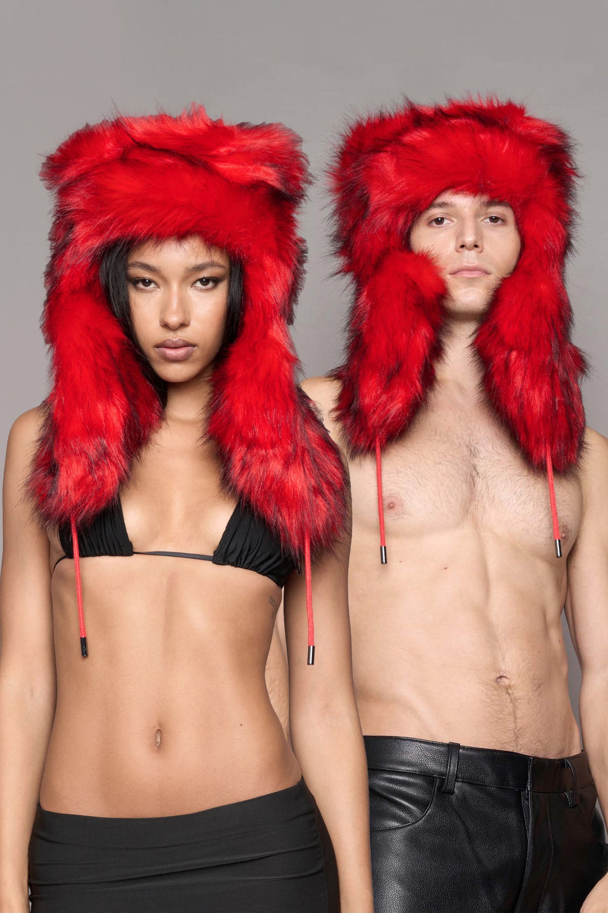 Vip Faux Fur Hat Red