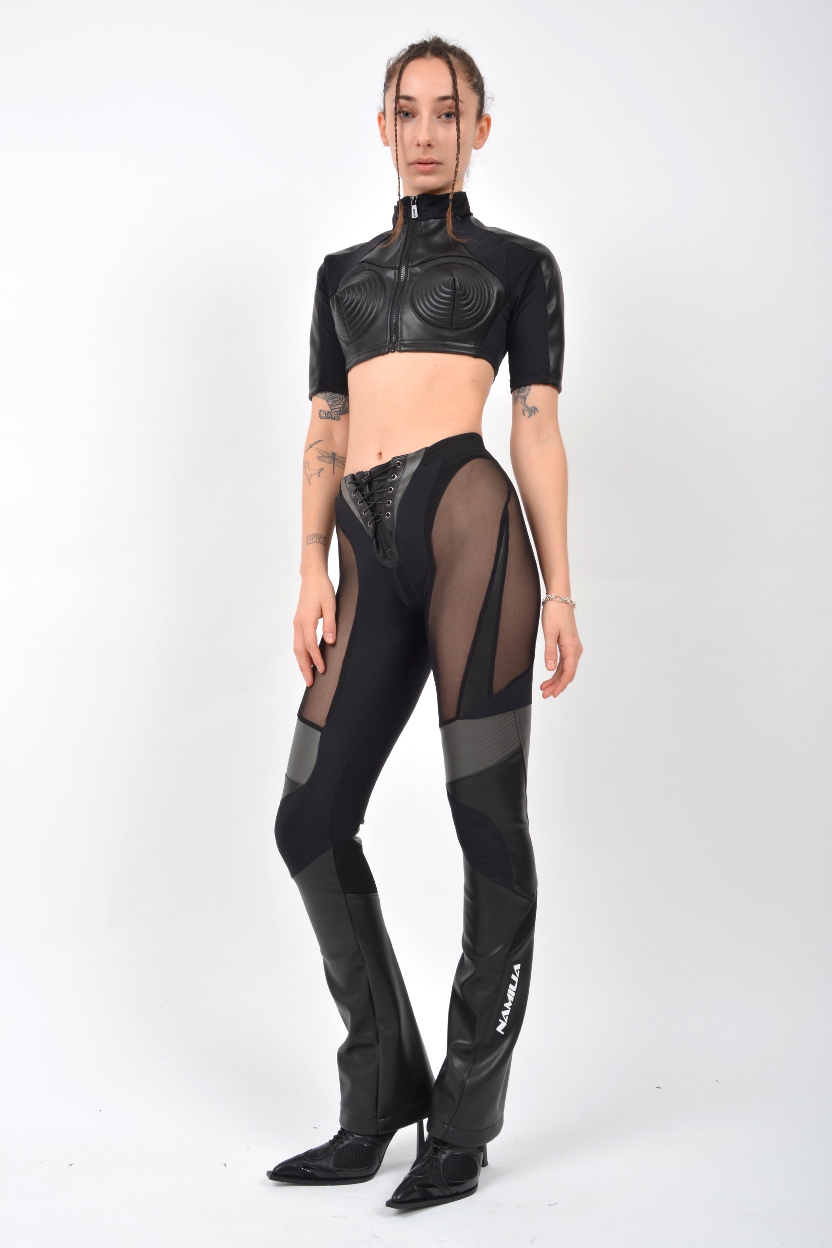 NAMILIA - moto mesh pants - Shop now