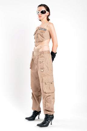 desert tactical cargo pants with detachable panty