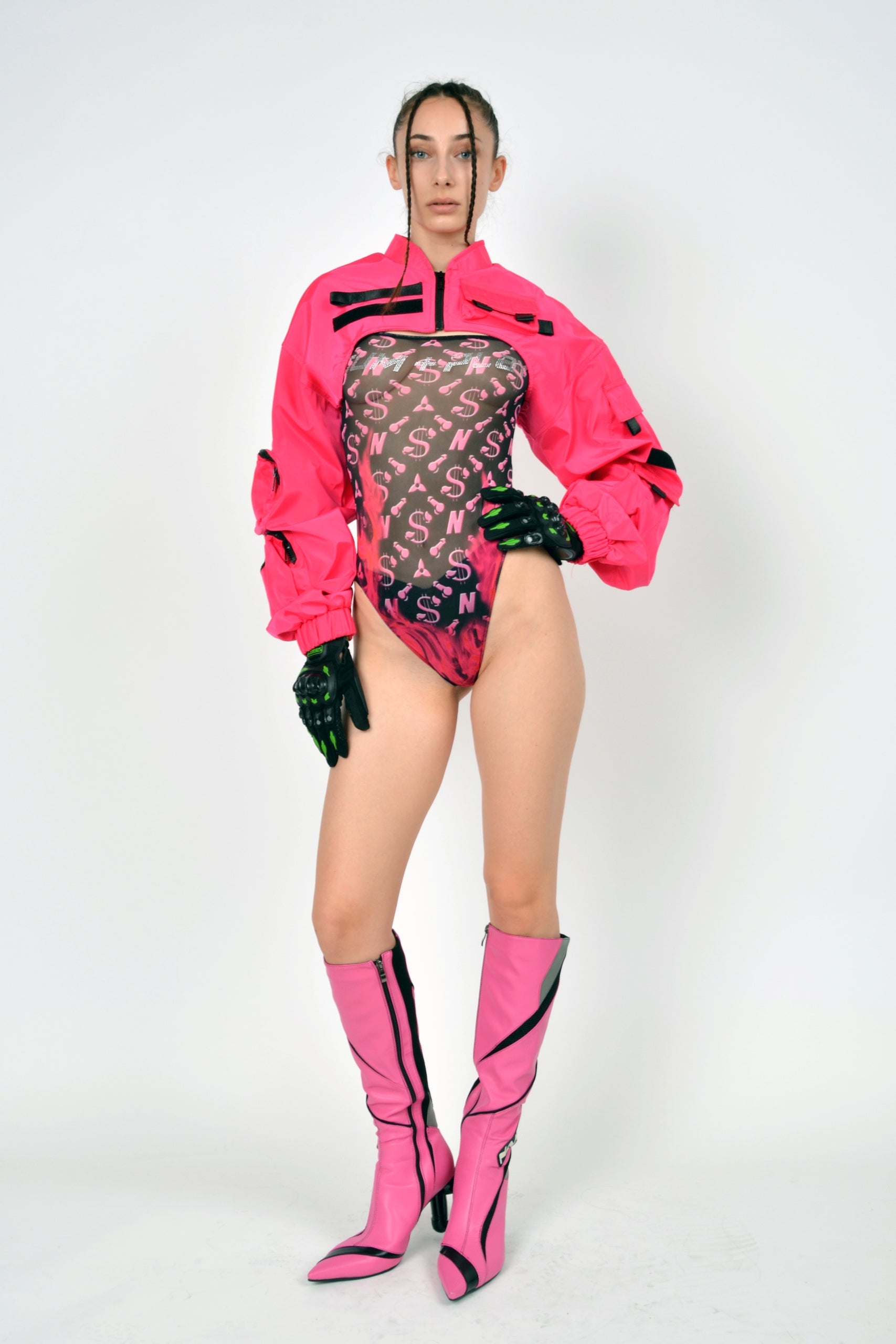 choker bomber jacket